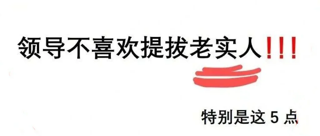 我发现领导都不喜欢提拔老实人!