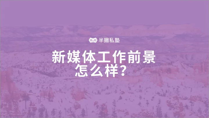 新媒体工作前景怎么样