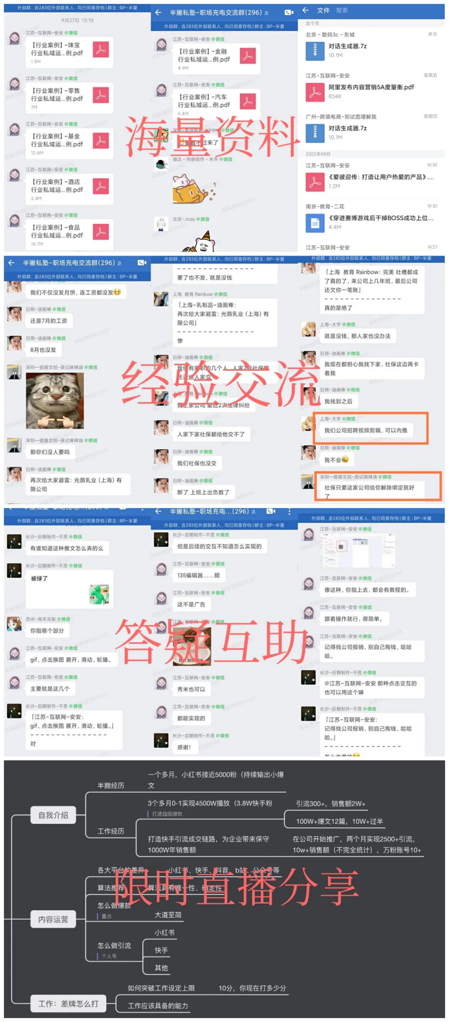 半撇私塾10月职场充电交流群迎毕业生返校咯~限时免费入!